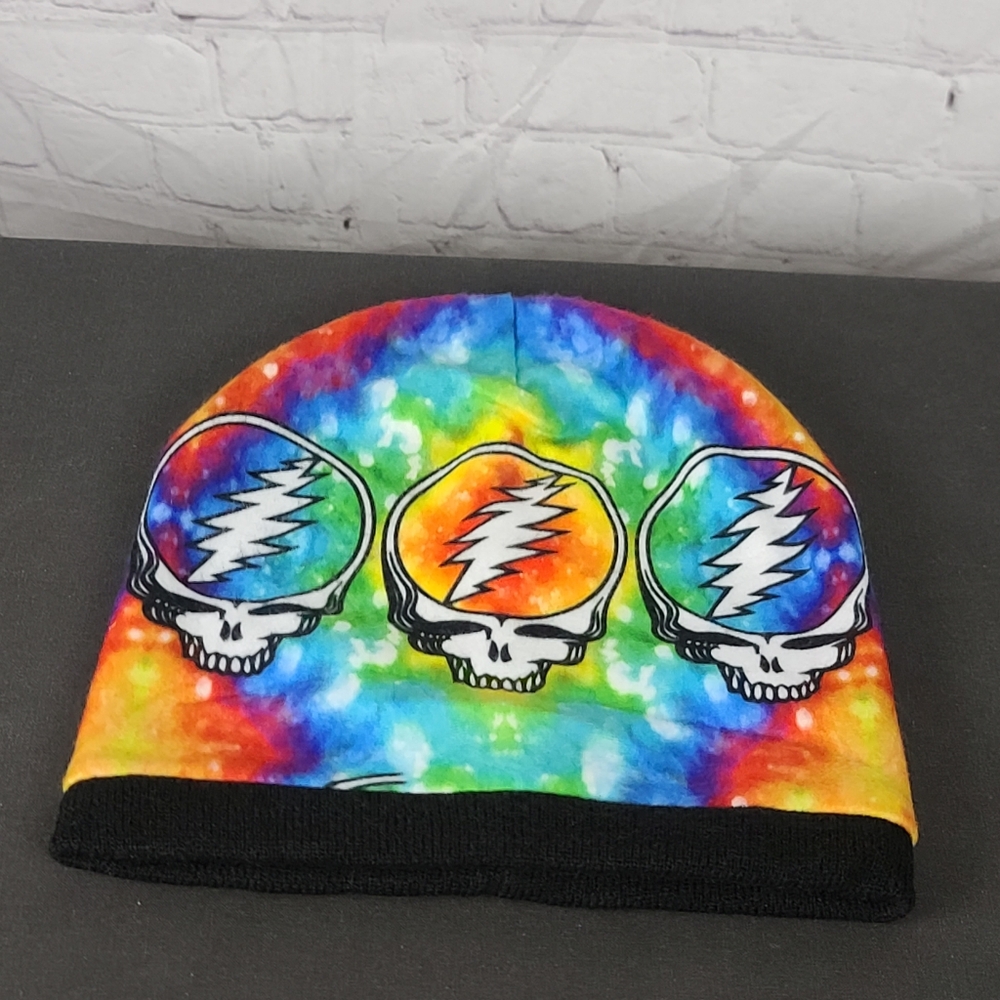 Greatful Dead Tie-Dye  Steal Your Face Beanie.